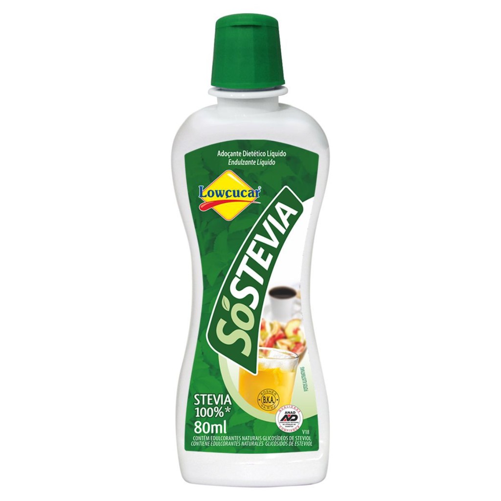 Adoçante 100% Só Stévia 65ml Lowçucar Líquido Gotas