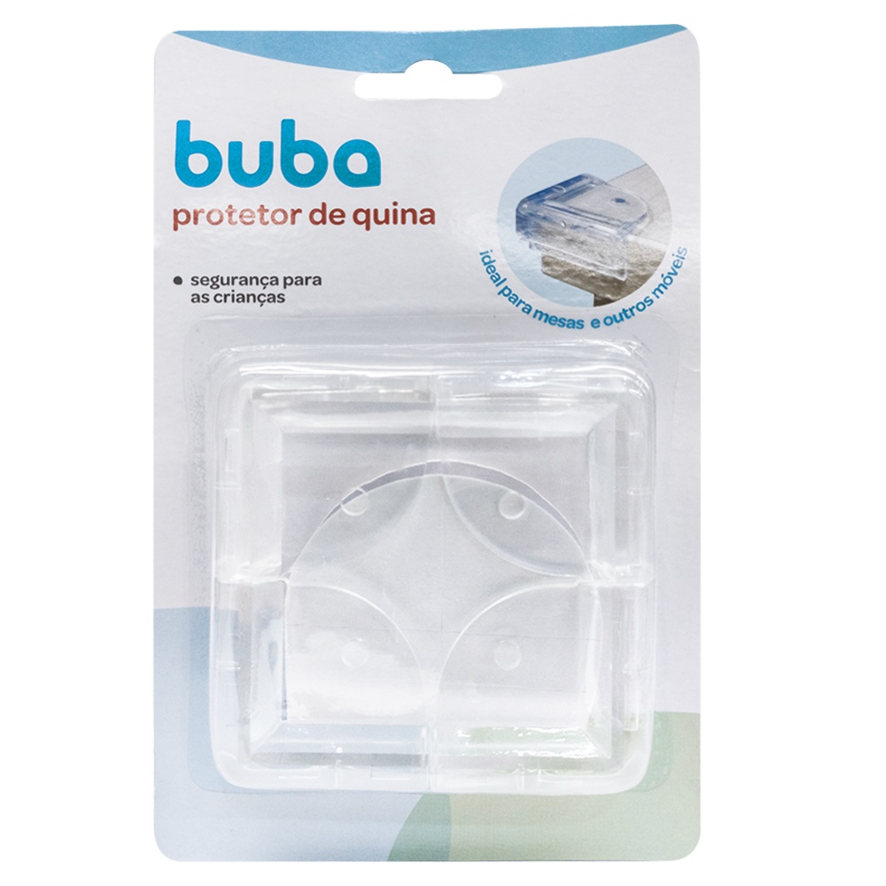 Kit 4 Unidades Cantoneira Buba Para Mesas Móveis Armários Proteção Protetor de Quina Segurança Bebê Criança Menino Menina