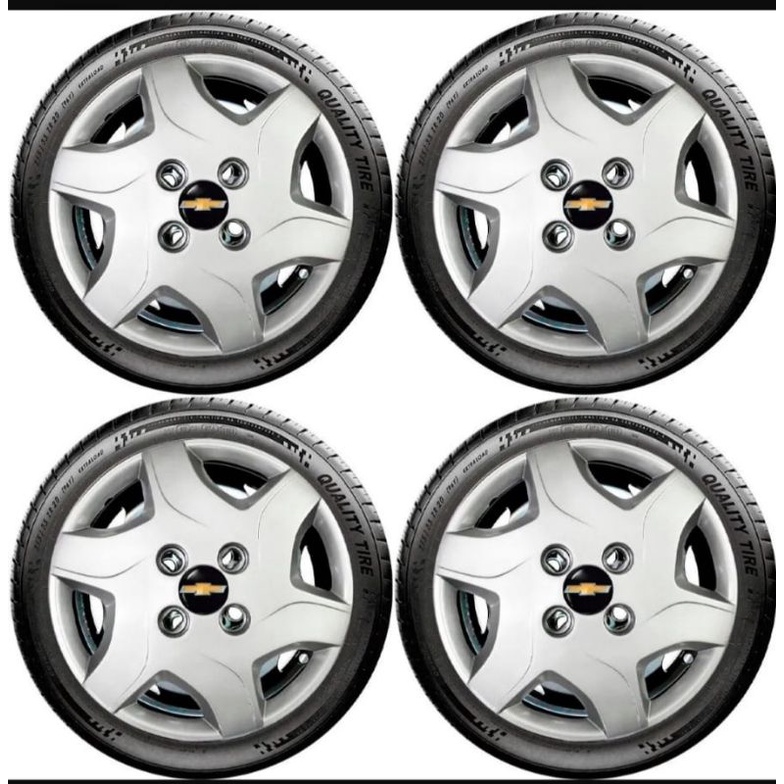 Jogo calotas aro 13 carro Celta ônix corsa classic aro 13 GM Chevrolet