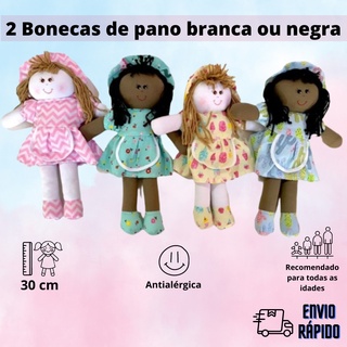Kit 2 bonecas de pano 30 cm super oferta direto da fábrica