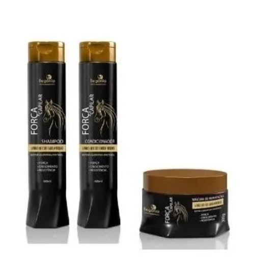 Kit + Força Capilar Begônia Gold Cosméticos Com 12 Produtos