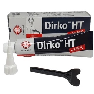 Cola De Motor Silicone Dirko Elring Alta Temperatura Preta Black 70G