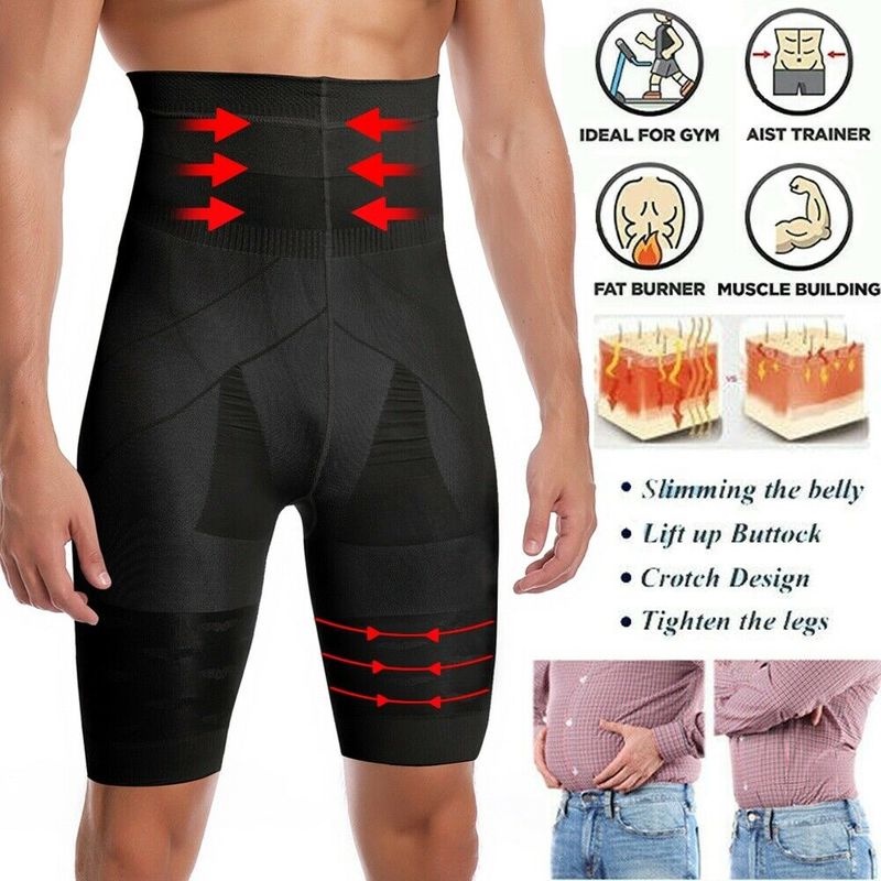 Cinta Modeladora Masculina Cintura Alta Roupa Íntima Esportiva