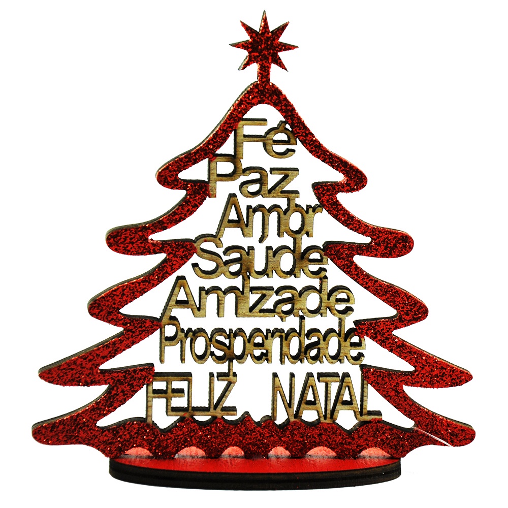Enfeite Mini Arvore Natal Com Frases Madeira Decoração De Mesa | Shopee  Brasil