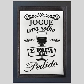 Quadro Cofre Vidro Jogue Uma Rolha e Faça Um Desejo