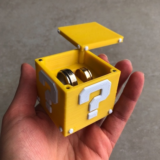 Lucky Block - Mário Bros - Porta aliança em Oferta na Shopee