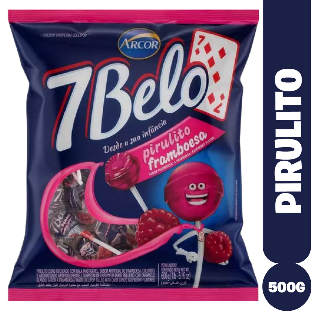Bala 7 Belo Framboesa Congelada In English