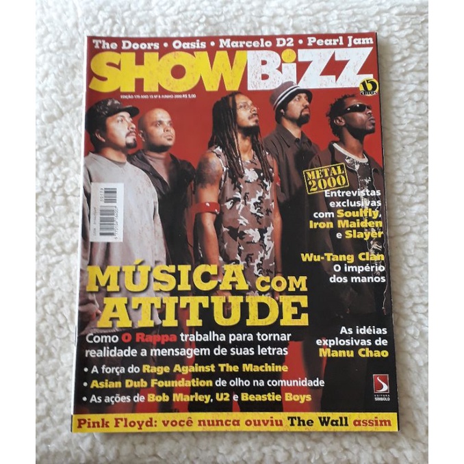 Revista Show Bizz O Rappa Edição 179 Ano 15 Número 6 Junho/ 2000