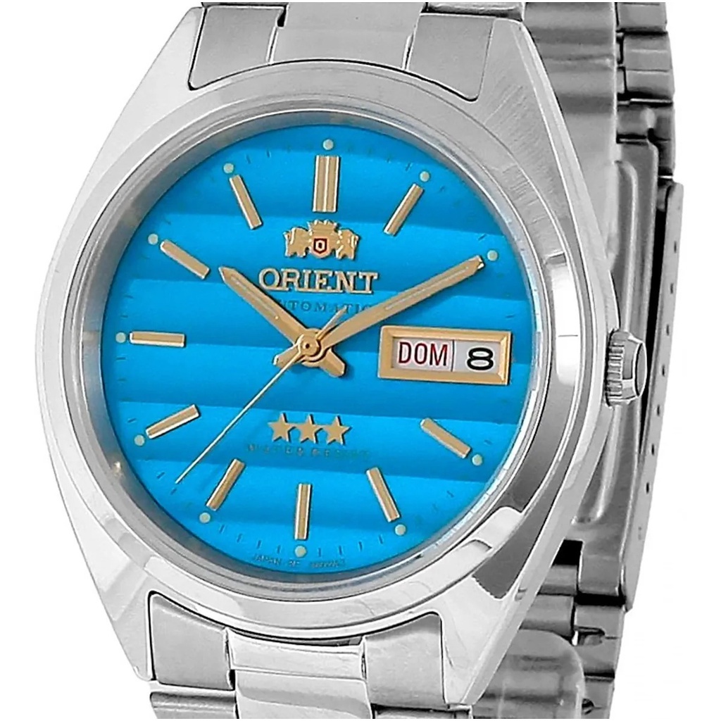 Relogio Pulso Orient Masculino Prata Fundo Azul 469Wa3A1Sx