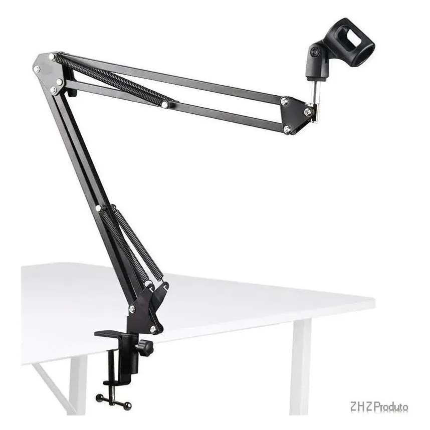 Braço Suporte Pedestal De Mesa Articulado Para Microfones