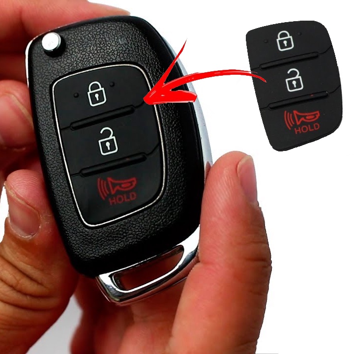 Capa Botão Chave Canivete Hb20 Hyundai Telecomando 3 Botões Reposição botão chave hyundai
