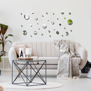 Espelho Decorativo De Acrílico Círculos Abstratos 32 Peças em Oferta na Shopee