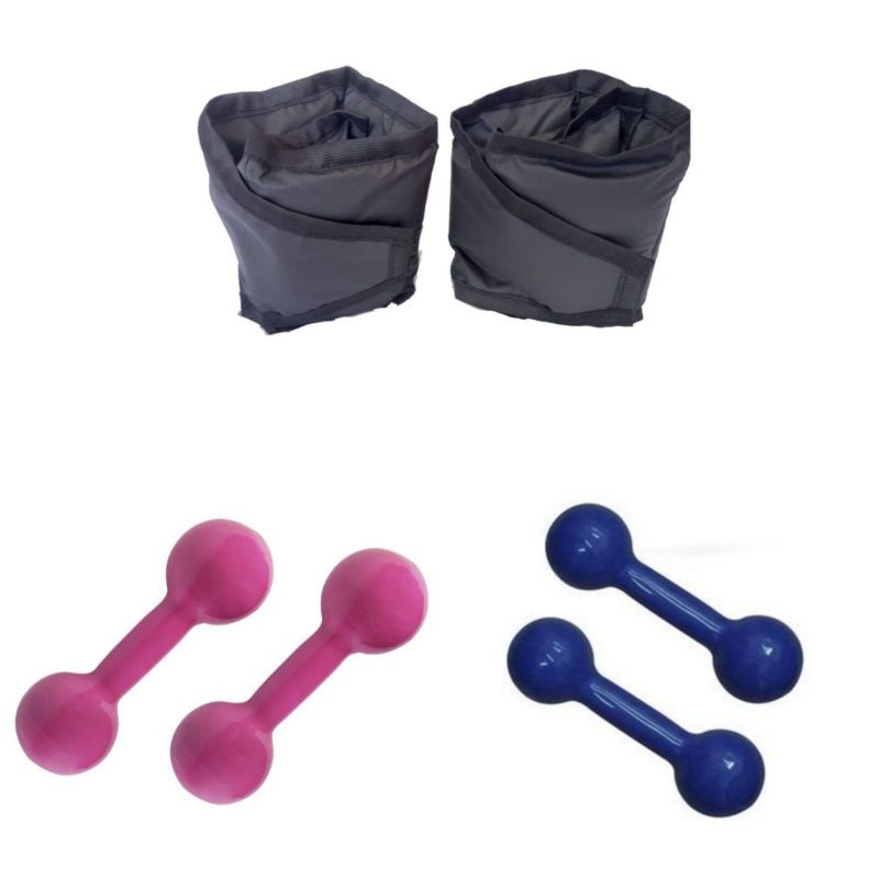 Kit Halter 0.5 kg + Halter 1kg + Caneleira1kg Fisioterapia