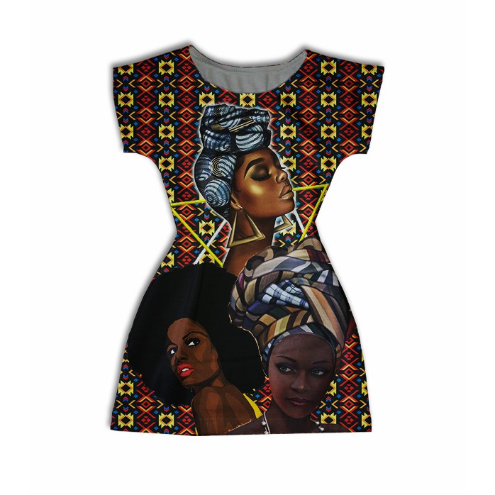 Vestido estampado - Afro five ok