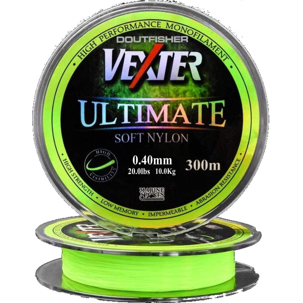 Linha De Pesca Vexter Ultimate Soft Marine Sports Monofilamento Nylon 300m Verde e Azul