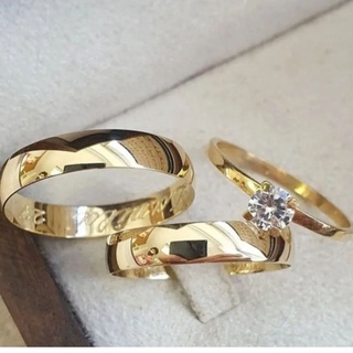 Par De Alianças 4MM 6MM 8MM Banhado A Ouro 18k Casamento Namoro