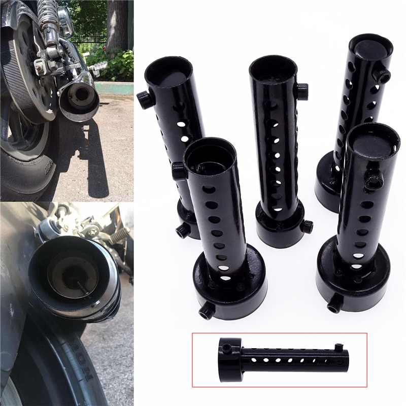 1 Pçs Universal Silenciador Da Motocicleta Assassino De Escape Ajustável DB Ruído Eliminador Som Preto 60MM 48MM 45MM 42