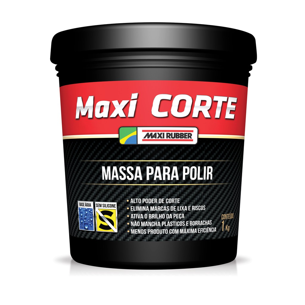 Massa Para Polimento Automotivo Maxi Corte Base Água 1kg Maxi Rubber em Oferta na Shopee