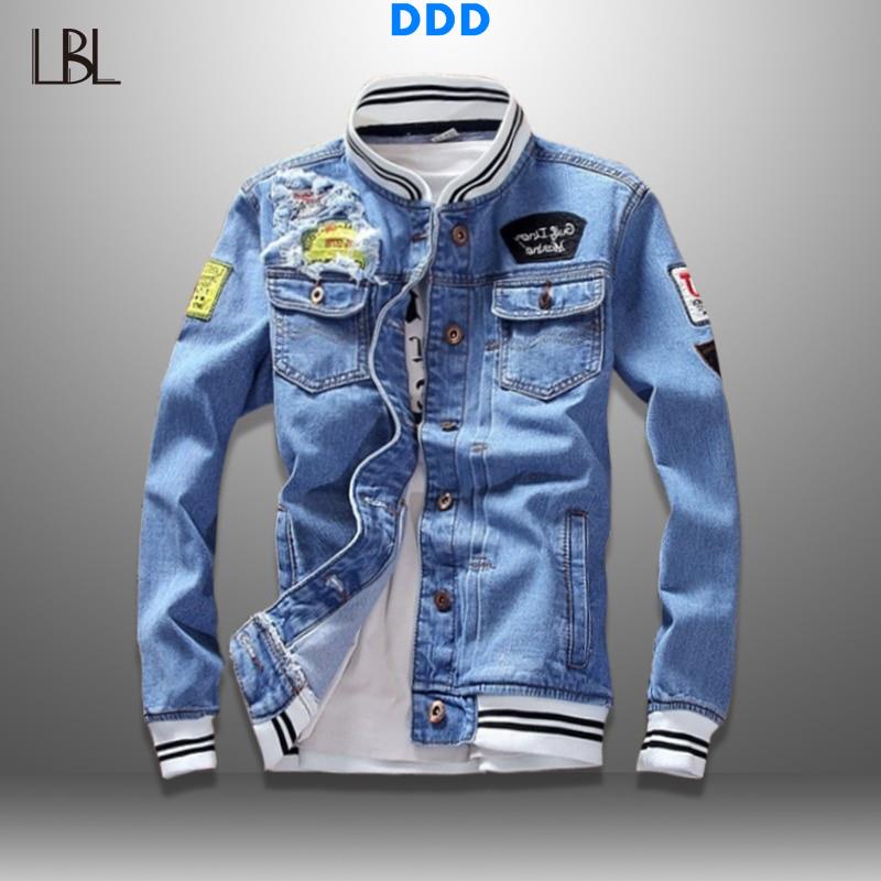 DDD Homens Jaqueta Jeans Moda Outono Fresco Mens Jaquetas Primavera Casaco Casuais Outwear Gola Motocicleta Cowboy