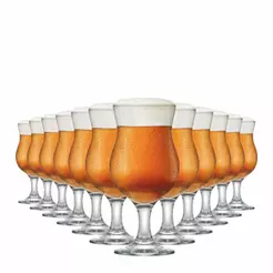 Jogo de Taça de Vidro Panama, Taça de Cerveja 12pcs, 400ml - Ruvolo