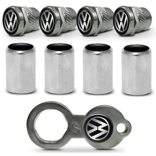 Kit Tampa Bico Válvula Antifurto Capa Cromada Volkswagem VW