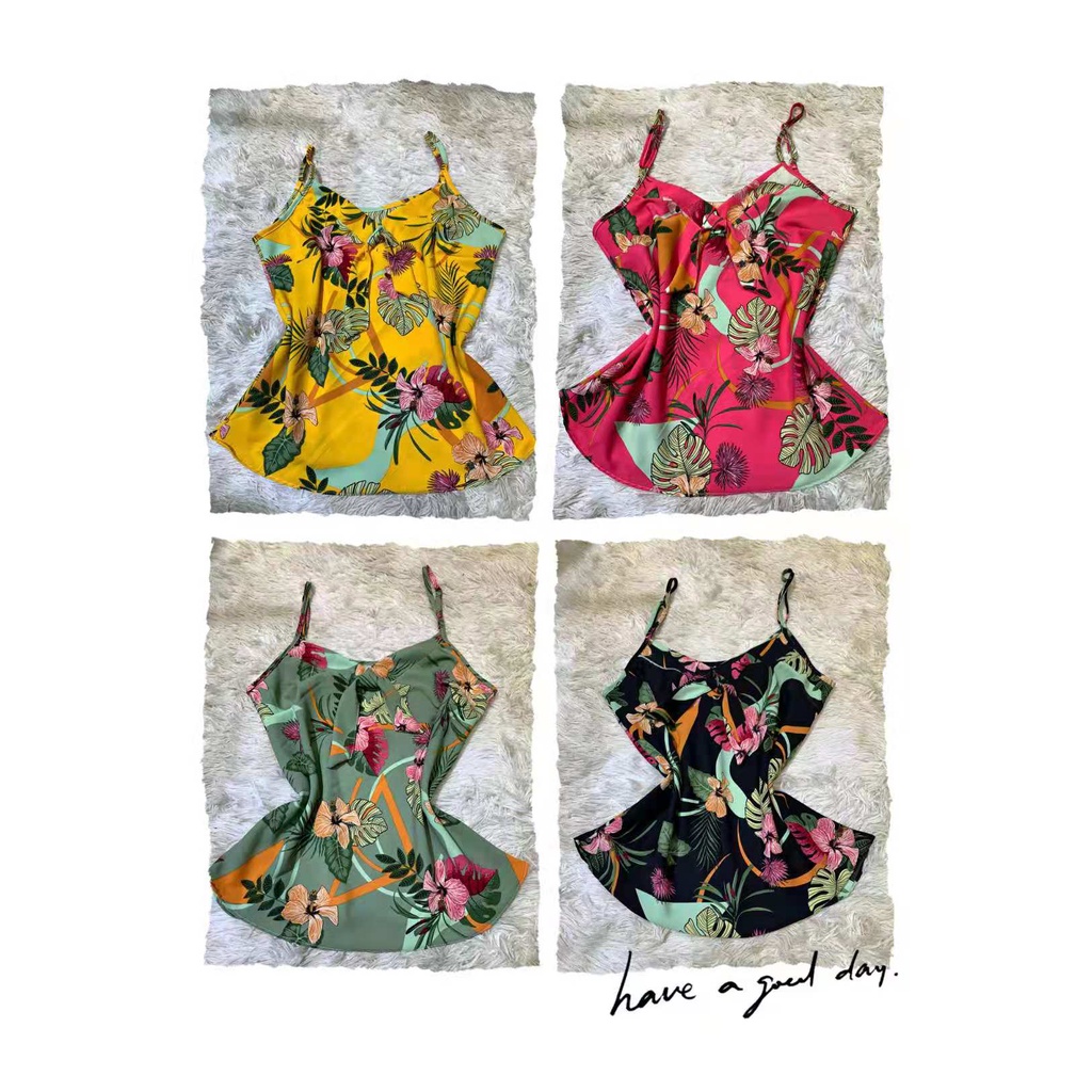 Regata Alcinha Estampada Viscose Lacinho Moda Verão 1