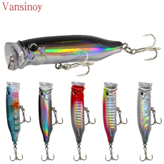 Vansinoy Nova Isca Popper Lure 7cm/9.4g Flutuante De Água Do Mar Pesca Em Doce
