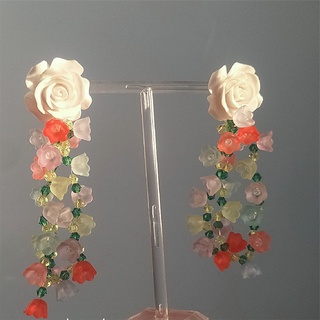 Fios Flores Moda Romântica Brincos Longa Queda Para As Mulheres 2022 Nova pendientes