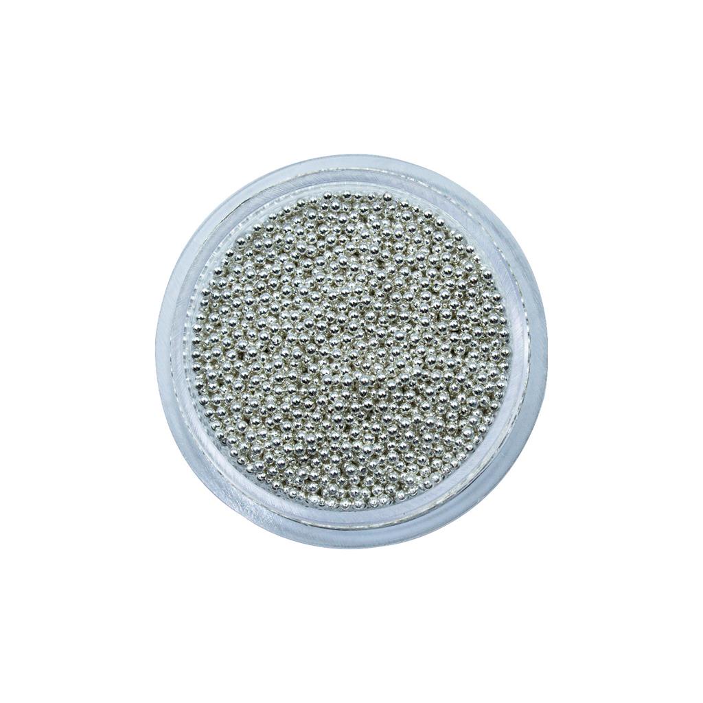 Pedraria Caviar de Metal para Decoração de Unhas Prata 1mm 20g, Arte Sedução em Oferta na Shopee