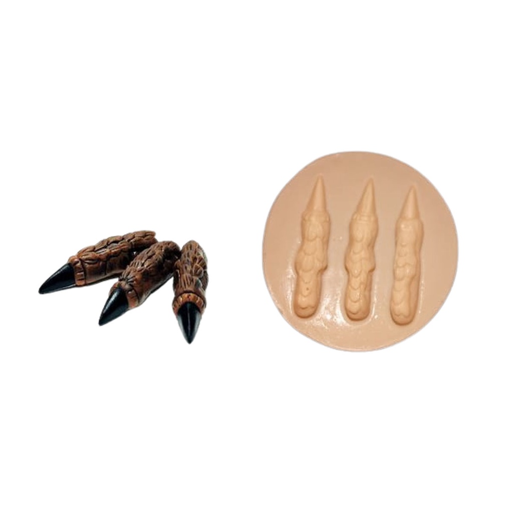 Molde de Silicone Garra de Dinossauro - Biscuit, resina, pastas e etc.. (B 473)