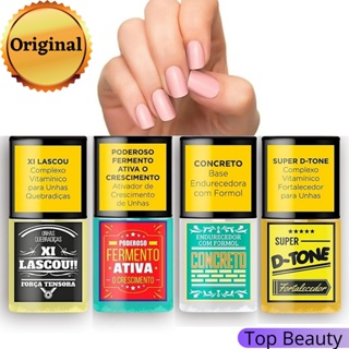 Kit Bases de Tratamento  Concreto+Poderoso+Dtone+Lascou Top Beauty SOS Unhas em Oferta na Shopee