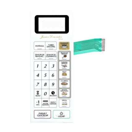 Membrana Teclado Para Microondas Panasonic Nng 54bh Junior Dourador Sensor