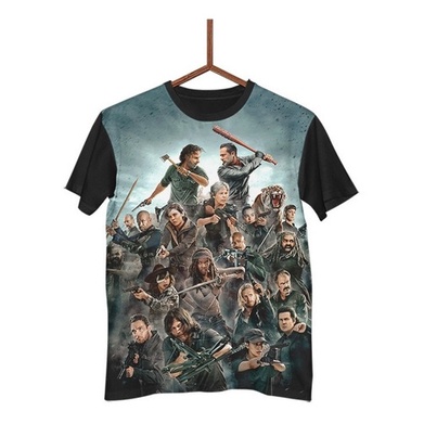 Camisa Camiseta The Walking Dead Serie Twd Rick Negan Jv0046
