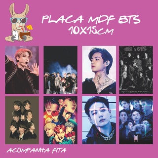 PLACA MDF BTS KPOP 10X15cm A6