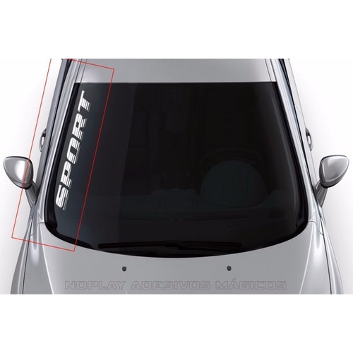 Adesivo De Parabrisa Vertical Automotivo Sport Vidro Faixa