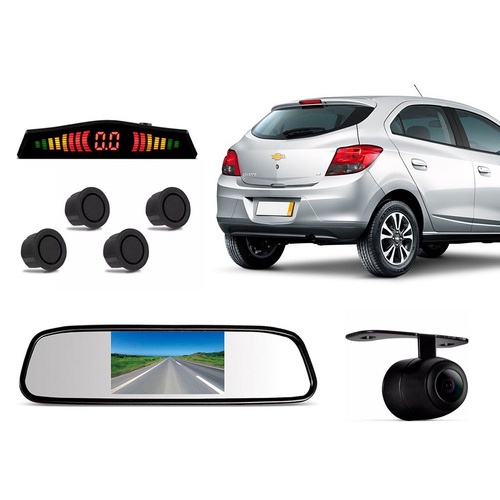 Kit Estacionamento Sensor Retrovisor Câmera Gm Onix em Oferta na Shopee
