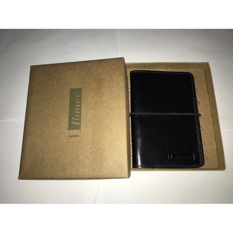 Porta passaporte documento de couro estilo carteira ibmec - porta passaporte