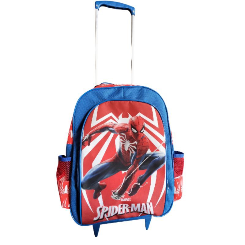 Mochila infantil de carrinho de rodinhas / Mochilete Homem Aranha infantil escolar meninos