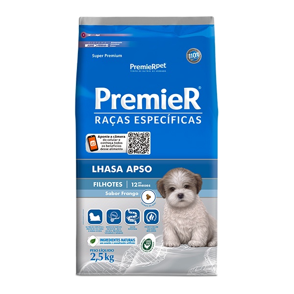 Ração PremieR Raças Específicas Lhasa Apso para Cães Filhotes - 2,5Kg