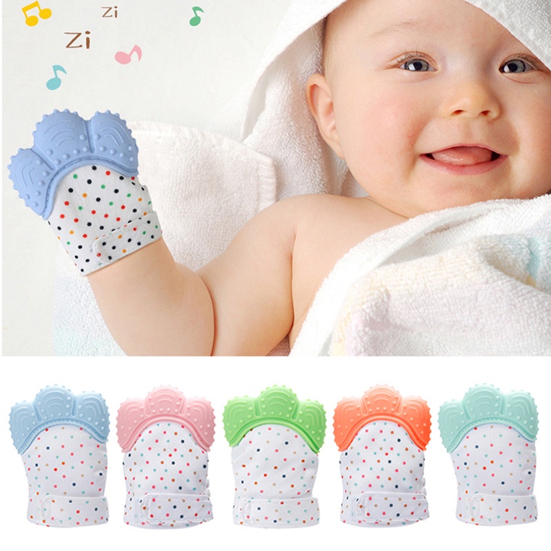 Mordedor De Silicone Para Dentição De Bebê sfghouse Luva De Dente Som De Chupa De Dedos Brinquedo Macio BPA Mastigáveis Recém-Nascidos