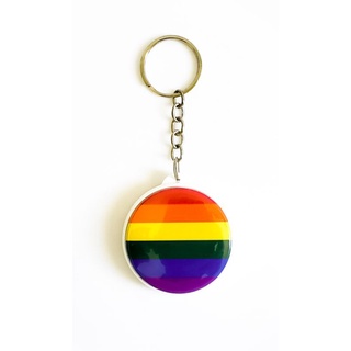 Chaveiros Personalizados Chaveiro Personalizado Duas Faces Bandeira LGBT LGBTQIA Arco-íris