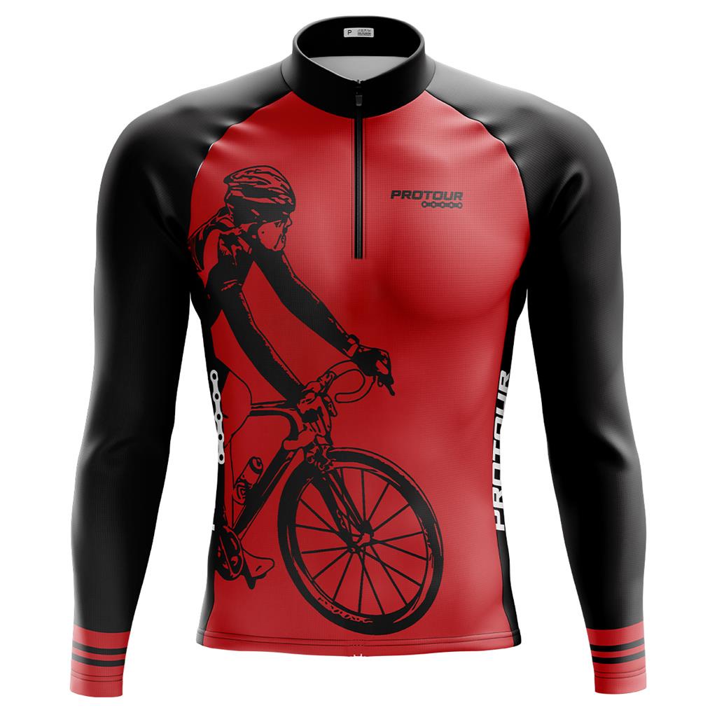 Camiseta Ciclismo Masculina Dryfit Proteção UV Bike MTB Speed Bike Roda Vermelha