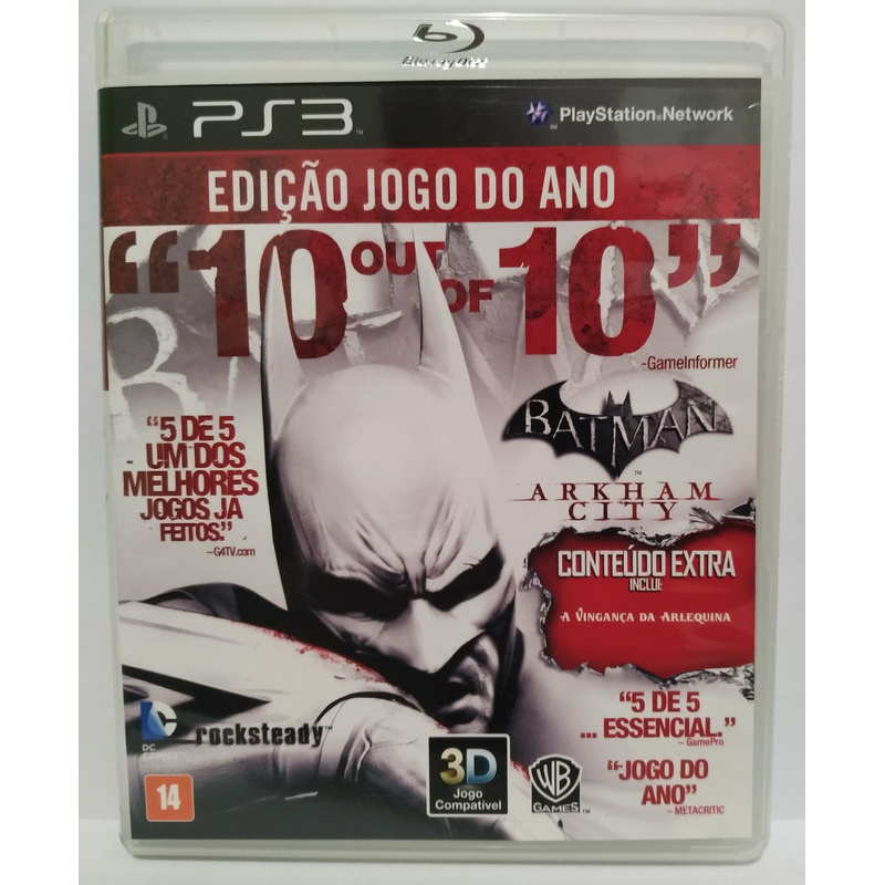 Jogo Batman Arkham City Edição Jogo Do Ano - Ps3 - Original