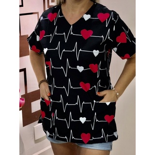 scrub bata feminina raio preta blusa scrub feminino de oxfordine enfermagem cuidadora - enfermeiras - medicina - pet - pediatra - dentista, manicure Pronta Entrega