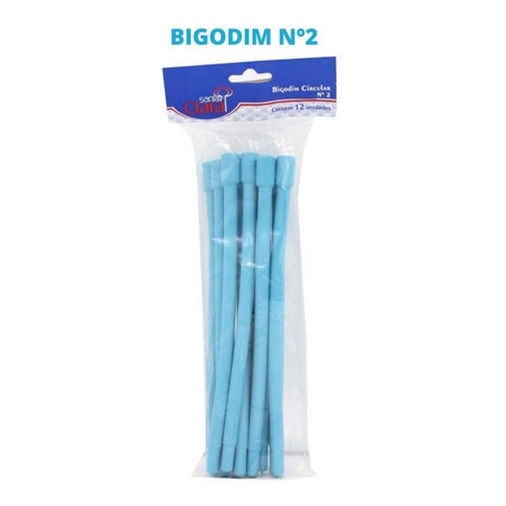Bigodim Bigudinho Circular Nº2 Kit 12 Unids Santa Clara