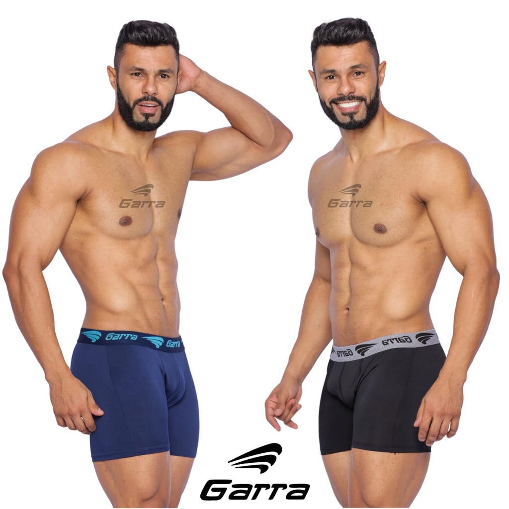 Cueca Boxer Box Microfibra Original Garra Sport Masculina com Forro Lisas Estampadas e Listradas em Oferta na Shopee