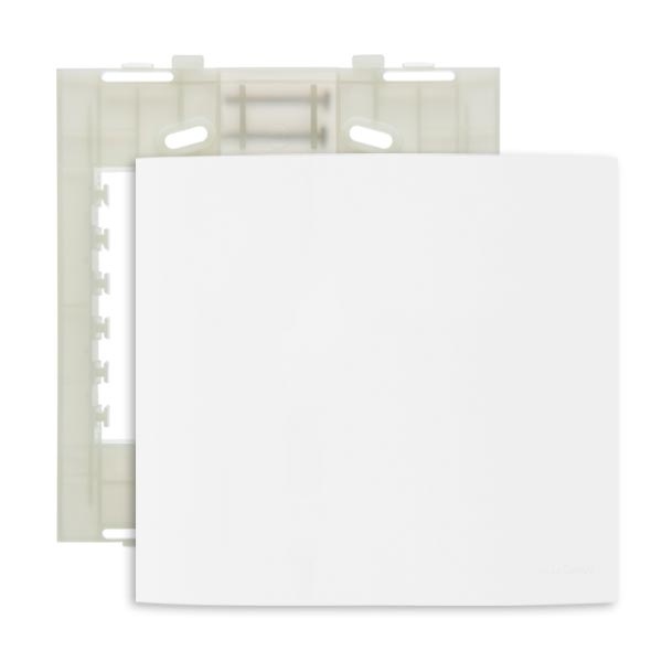 Placa 4x4 Cega C/ Suporte Linha Sleek Branco
