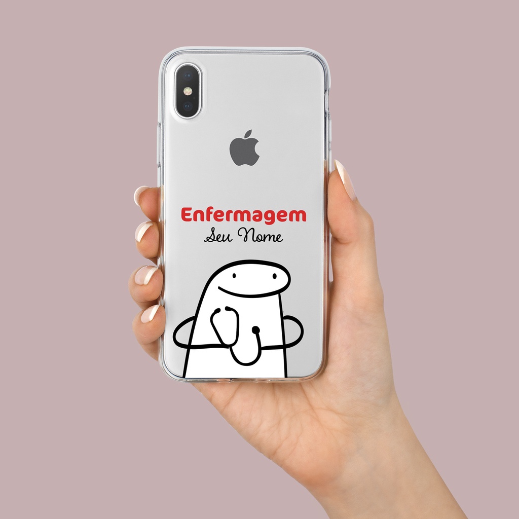 Capa Capinha de Celular Flork Profissão Enfermagem