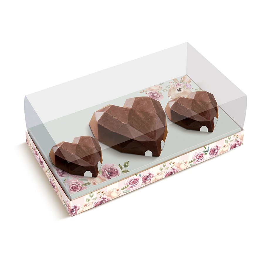 Caixa para Coração Lapidado 200g - 6 UN - Cromus RIZZO