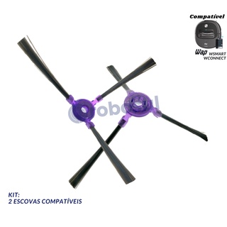 Par Escovas Compatível Robô Aspirador Wap Wsmart e Wconnect